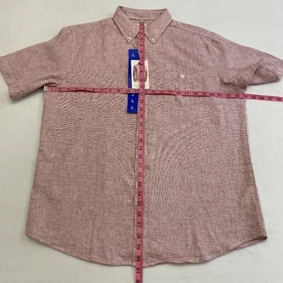 Weatherproof Pink Casual Button Down Shirt Lightweight Cotton - Picture 11 of 16